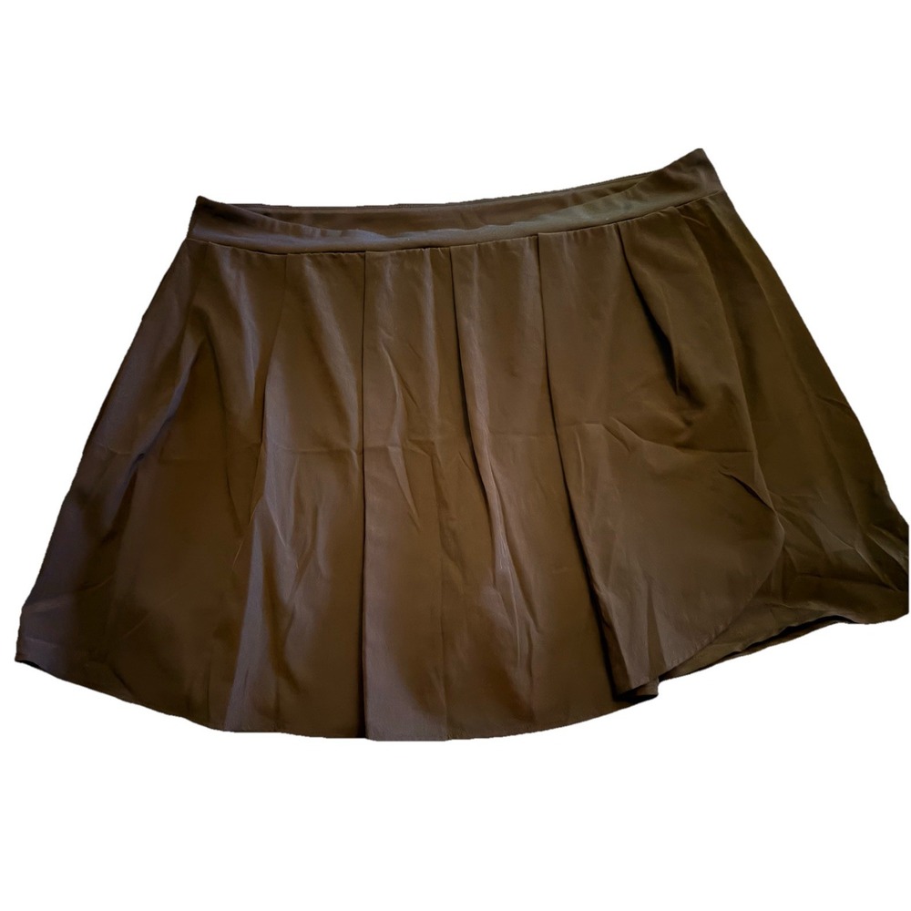 J. Crew Pleated Active Skort Womens 2XL Black Pull On